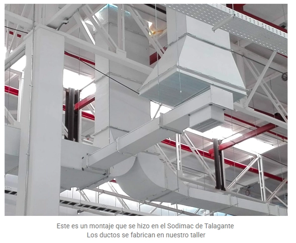 Ductos instalados en Sodimac Talagante